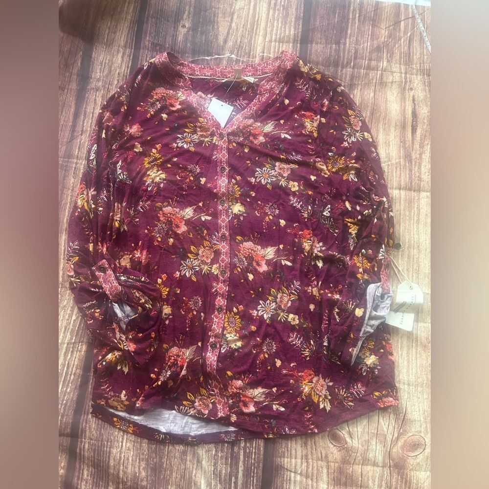 Women’s Farmers Market Button down Blouse Size 2x NWT